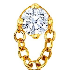 BVLA Rianna - 14K yellow gold, Swarovski gem